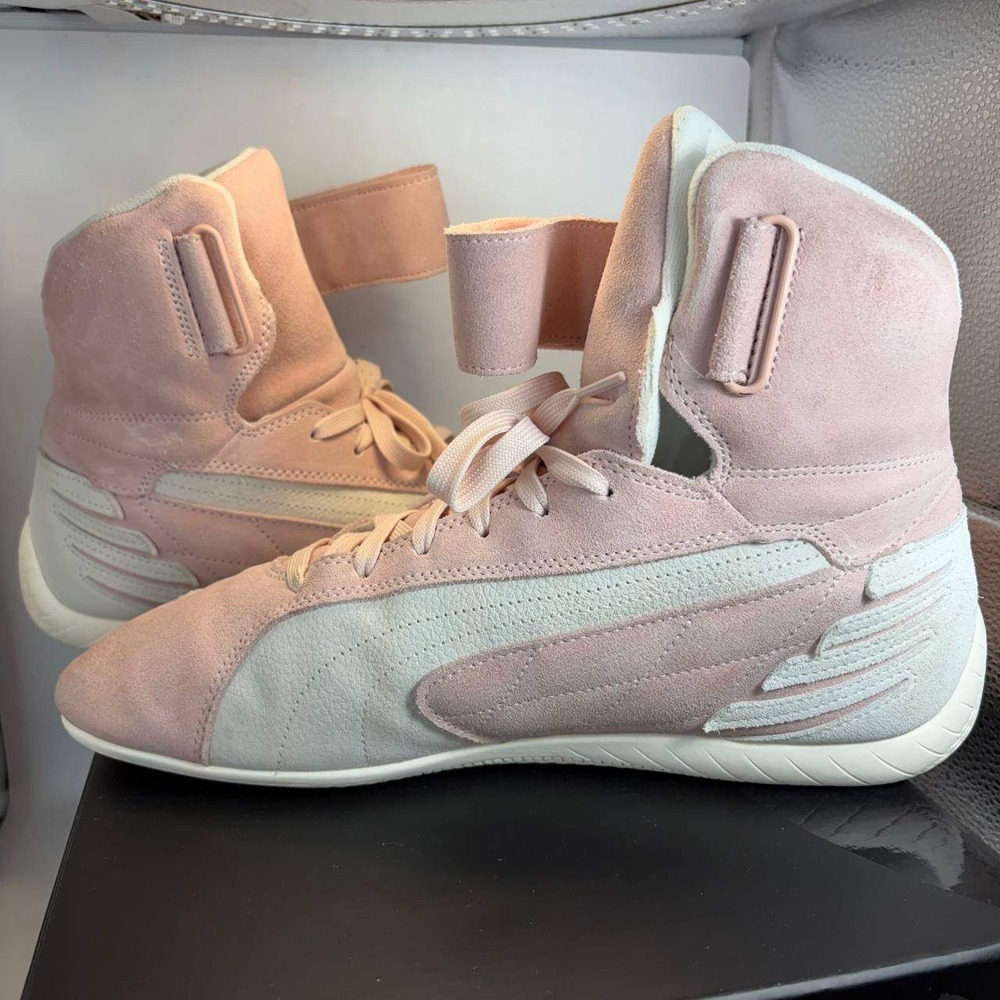 Puma Speedcat Pro Pink Suede High Top Racing Sneakers 400384-03 Mens 9.5